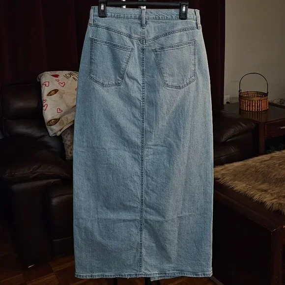 DENIM LONG SKIRT - Picture 2 of 3